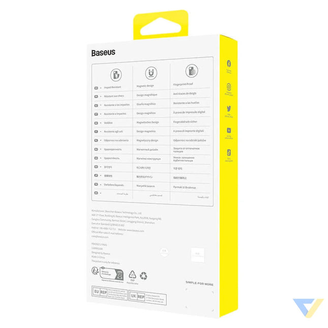 Magnetic Phone Case for iP 13 Baseus OS Lucent Series (Clear) Protective cases for smartphones