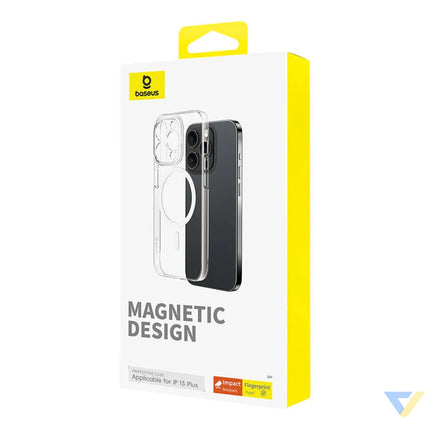 Magnetic Phone Case for iPhone 15 Plus Baseus OS Lucent Series (Clear) Protective cases for smartphones