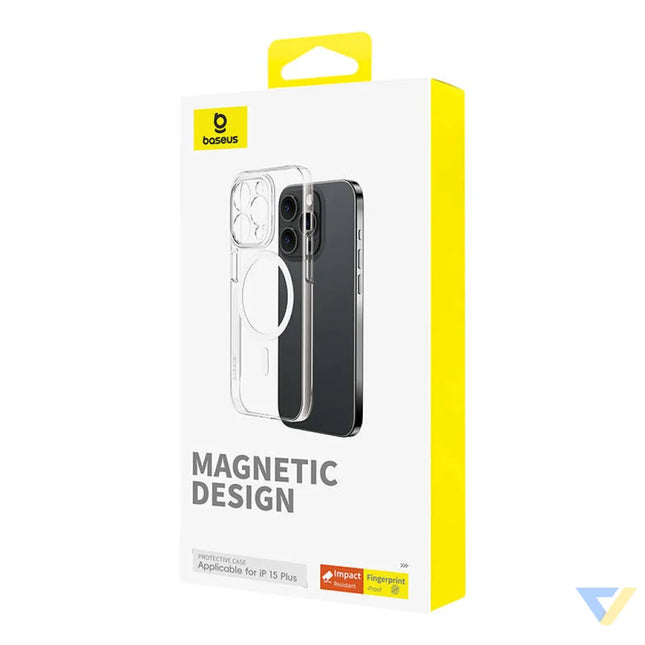 Magnetic Phone Case for iPhone 15 Plus Baseus OS Lucent Series (Clear) Protective cases for smartphones