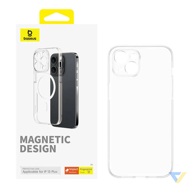 Magnetic Phone Case for iPhone 15 Plus Baseus OS Lucent Series (Clear) Protective cases for smartphones