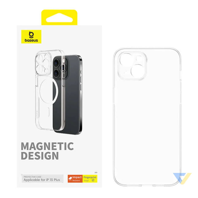 Magnetic Phone Case for iPhone 15 Plus Baseus OS Lucent Series (Clear) Protective cases for smartphones