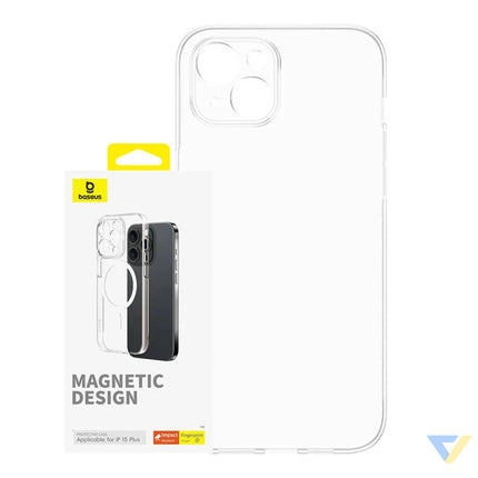 Magnetic Phone Case for iPhone 15 Plus Baseus OS Lucent Series (Clear) Protective cases for smartphones