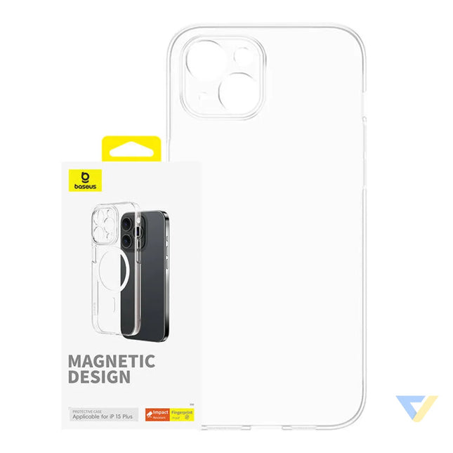 Magnetic Phone Case for iPhone 15 Plus Baseus OS Lucent Series (Clear) Protective cases for smartphones