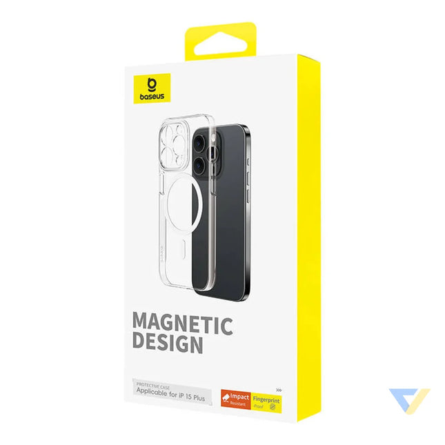 Magnetic Phone Case for iPhone 15 Plus Baseus OS Lucent Series (Clear) Protective cases for smartphones