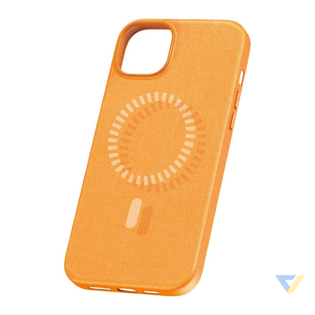Magnetic Phone Case for iPhone 15 Pro Baseus Fauxther Series (Orange) Protective cases for smartphones