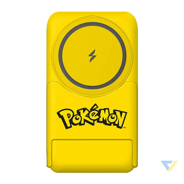 Magnetic powerbank OTL 5000 mAh USB C 15W Pokemon Pikatchu with stand (yellow) Powerbanks