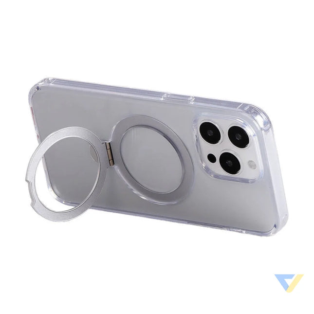 Magnetic protective phone case with holder Joyroom JR BP004 for iPhone 15 Pro Max (transparent) Protective cases for