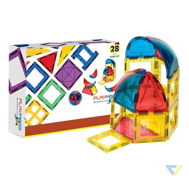 Magnetic tiles 3D Dome Playmags 164 28 pcs set Blocks and construction sets