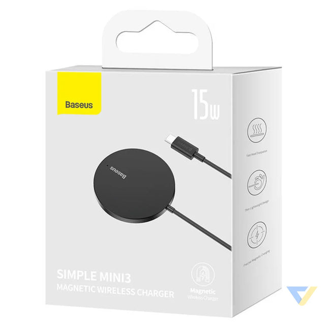 Magnetic Wireless Charger Baseus Simple Mini3 15W (Black) Wireless chargers