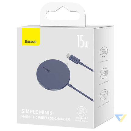 Magnetic Wireless Charger Baseus Simple Mini3 15W (Dusty purple) Wireless chargers