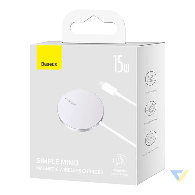 Magnetic Wireless Charger Baseus Simple Mini3 15W (Silver) Wireless chargers