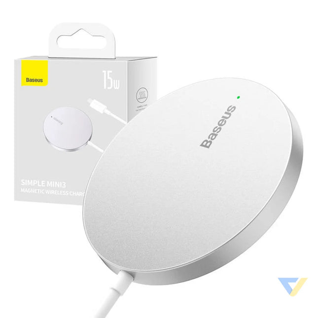 Magnetic Wireless Charger Baseus Simple Mini3 15W (Silver) Wireless chargers