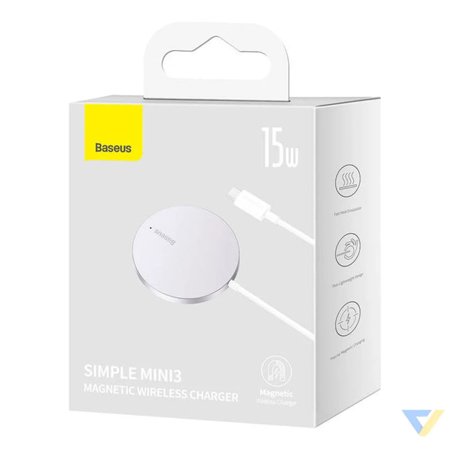 Magnetic Wireless Charger Baseus Simple Mini3 15W (Silver) Wireless chargers
