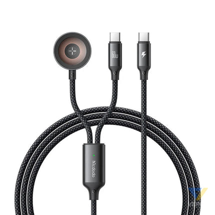 Mcdodo CA 2200 2 in 1 USB C cable + Apple Watch charger 60W 1.2m Combo Cables