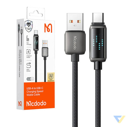 Mcdodo CA 2350 USB A to USB C cable 6A LED display 1.2m USB to USB C