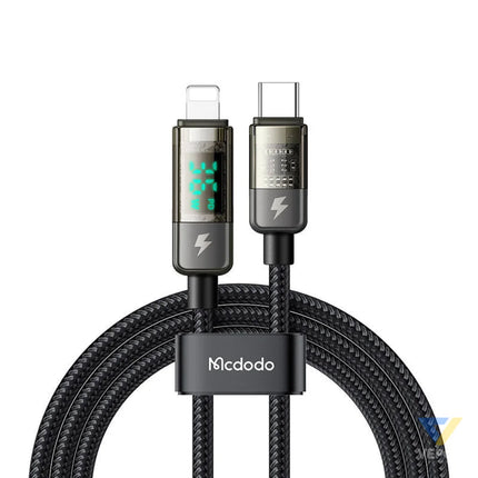 Mcdodo CA 3600 USB C to Lightning cable auto power off 36W 1.2m (black) USB C to Lightning