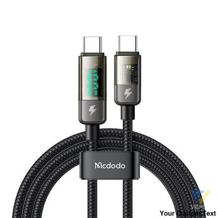 Mcdodo CA 3611 USB C to USB C cable auto power off PD 100W 1.8m (black) USB C to USB C