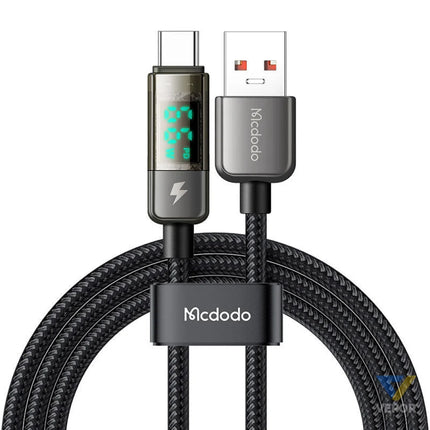 Mcdodo CA 3630 USB A to USB C cable auto power off PD 100W 1.2m (black) USB to USB C