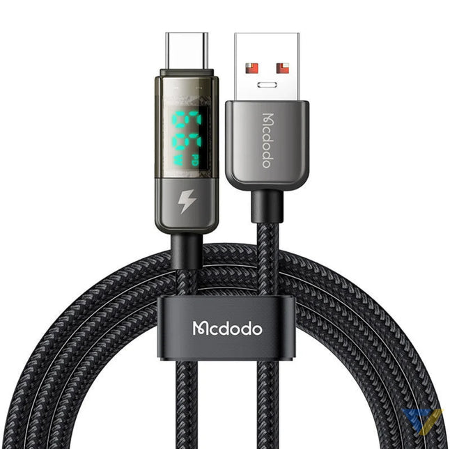 Mcdodo CA 3630 USB A to USB C cable auto power off PD 100W 1.2m (black) USB to USB C
