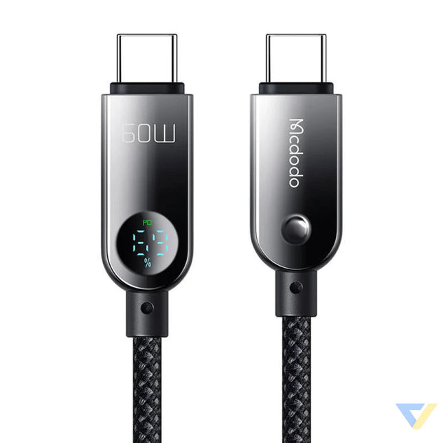 Mcdodo CA 4780 USB C to USB C 60W data cable 1.2m (black) USB C to USB C