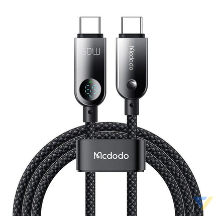 Mcdodo CA 4780 USB C to USB C 60W data cable 1.2m (black) USB C to USB C