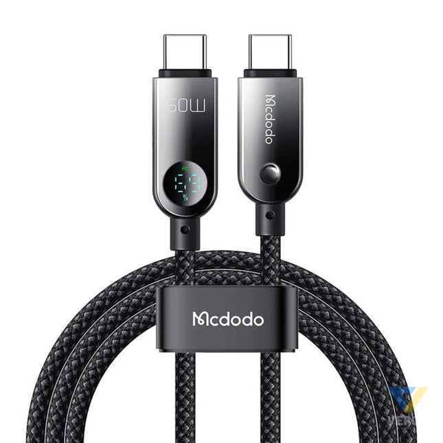 Mcdodo CA 4780 USB C to USB C 60W data cable 1.2m (black) USB C to USB C