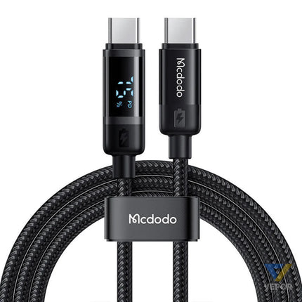 Mcdodo CA 5780 USB C to USB C 60W data cable 1.2m (black) USB C to USB C