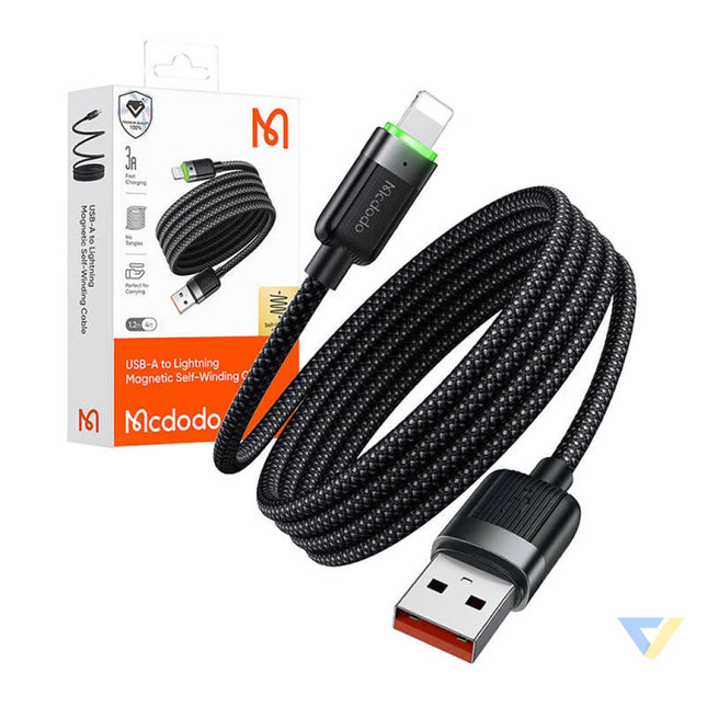 Mcdodo CA 6000 USB A to Lightning cable 3A self winding USB C to Lightning