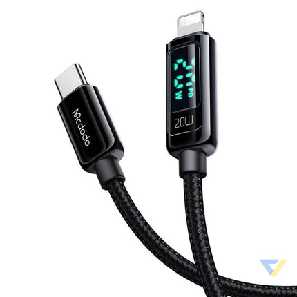 Mcdodo CA 8810 USB C to Lightning cable 36W 1.2m (black) USB to Lightning