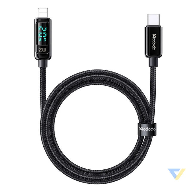 Mcdodo CA 8810 USB C to Lightning cable 36W 1.2m (black) USB to Lightning