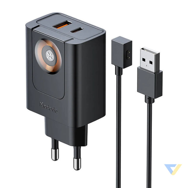 McDodo CH 3700 30W 2 in 1 USB C + A Charger black mains chargers