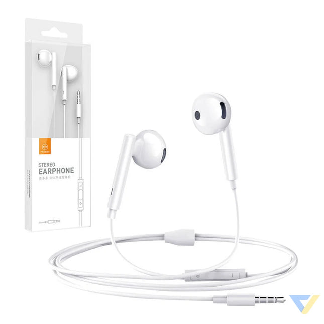 Mcdodo HP 6080 in ear wired headphones (white) Wired