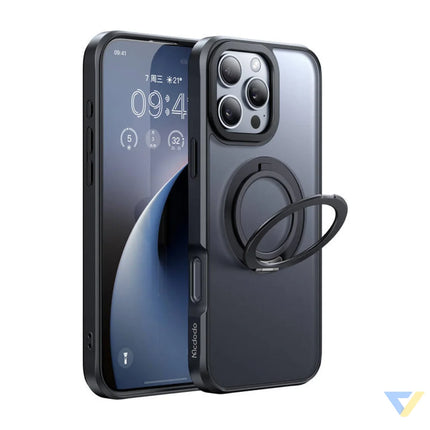 McDodo PC 4932 MagSafe case for iPhone 16 Pro with stand (black) Protective cases for smartphones