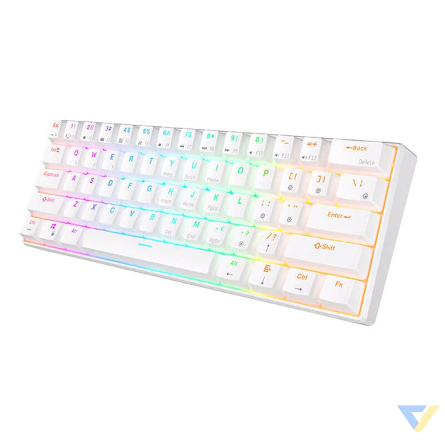 Mechanical keyboard Royal Kludge RK61 RGB brown switch (white) Wired
