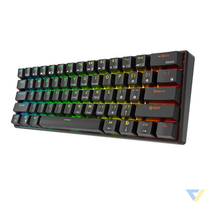 Mechanical keyboard Royal Kludge RK61 RGB red switch (black) Wired