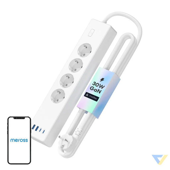 Meross MSP844(EU) smart fast charging power strip 4 outlets + 2x USB A + 2x USB C (Matter) Power strips