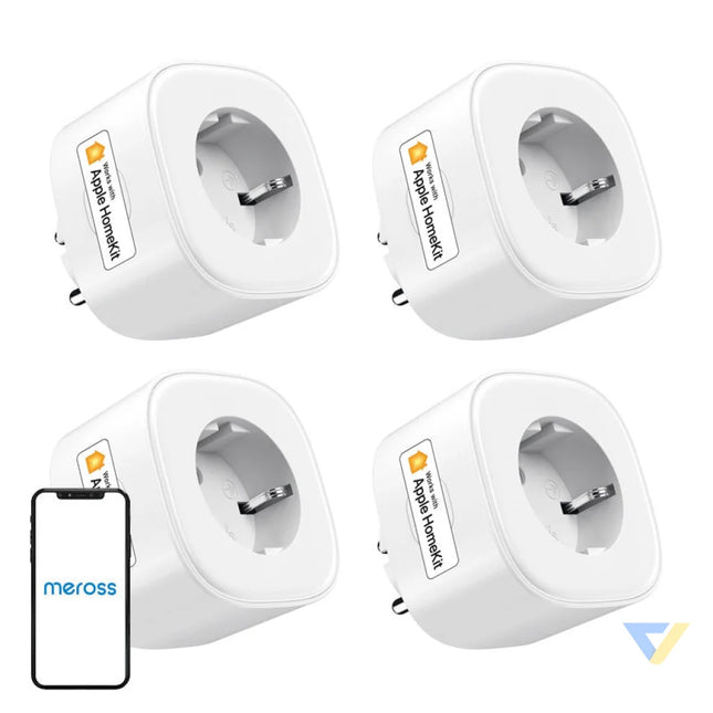 Meross MSS210HKQUA EU (HomeKIt) smart socket (four pack) Power plugs