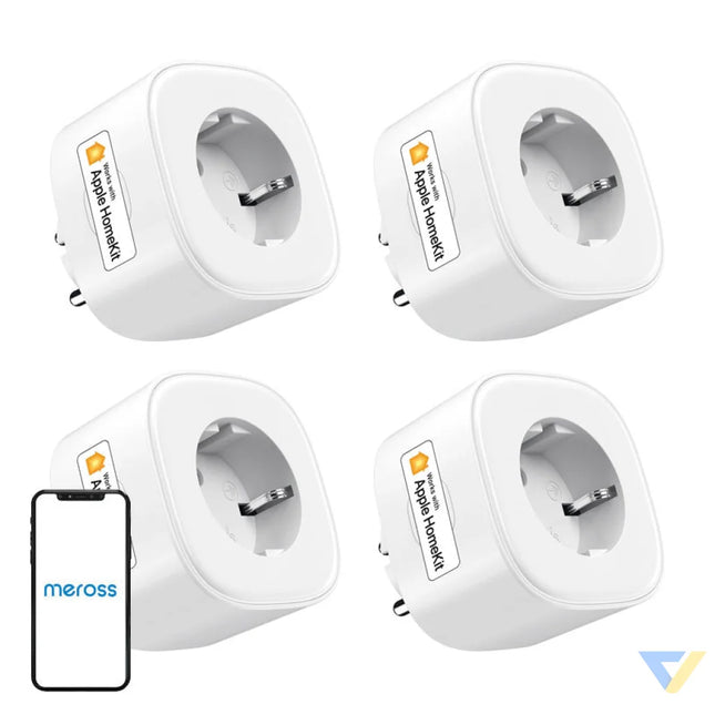 Meross MSS210HKQUA EU (HomeKIt) smart socket (four pack) Power plugs