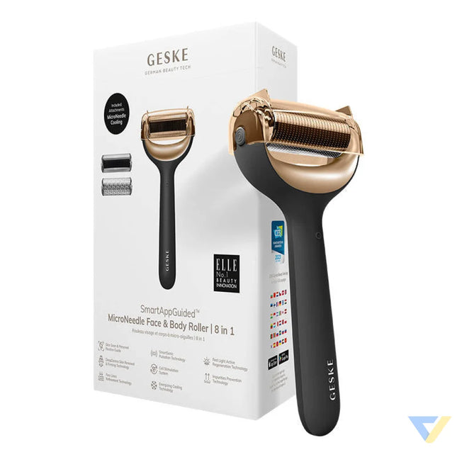 Micro Needle Face&Body Roller 8in1 Geske with APP (gray) Massagers
