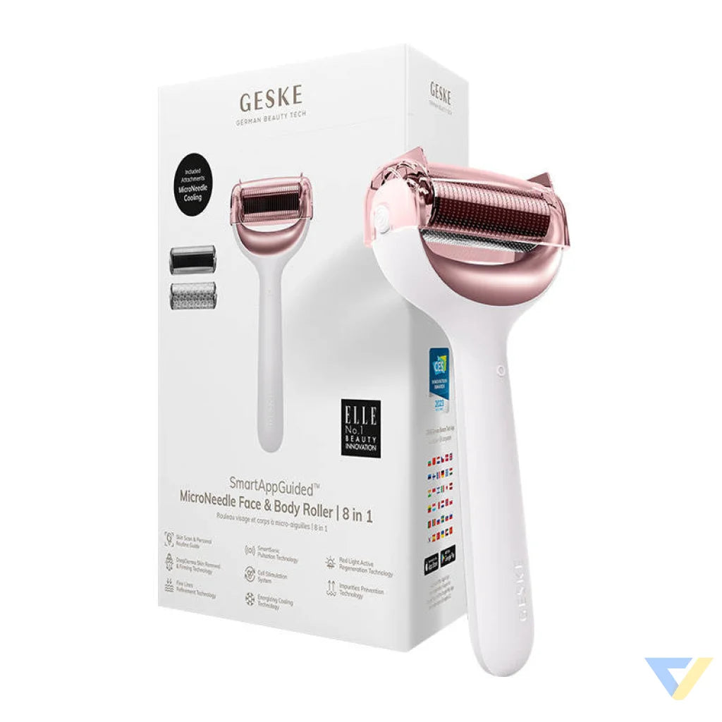 Micro Needle Face&Body Roller 8in1 Geske with APP (starlight) Massagers