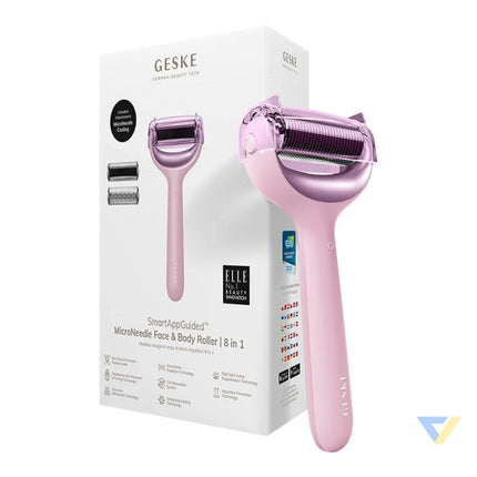 Micro Needle Face&Body Roller 8in1 Geske with APP (starlight) Massagers