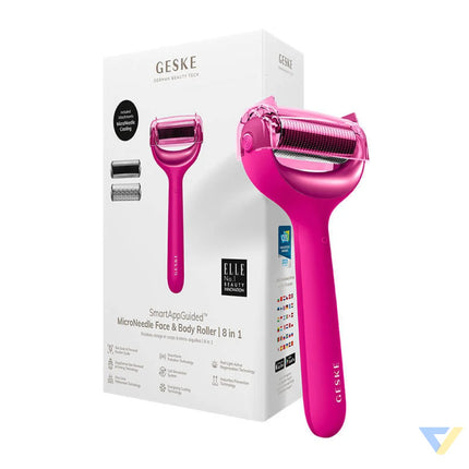 Micro Needle Face&Body Roller 8in1 Geske with APP (starlight) Massagers