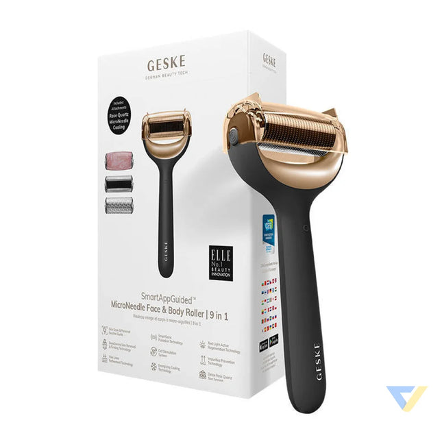 Micro Needle Face&Body Roller 9in1 Geske with APP (gray) Massagers