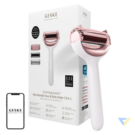 Micro Needle Face&Body Roller 9in1 Geske with APP (starlight) Massagers