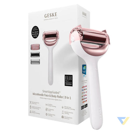 Micro Needle Face&Body Roller 9in1 Geske with APP (starlight) Massagers