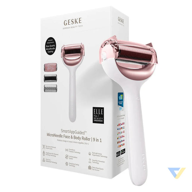 Micro Needle Face&Body Roller 9in1 Geske with APP (starlight) Massagers