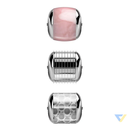 Micro Needle Face Roller 9in1 Geske with APP (magenta) Massagers