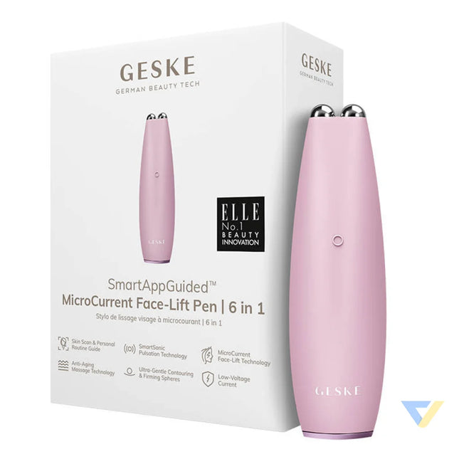 MicroCurrent Face Lift Pen 6 in 1 Geske with APP (pink) Massagers