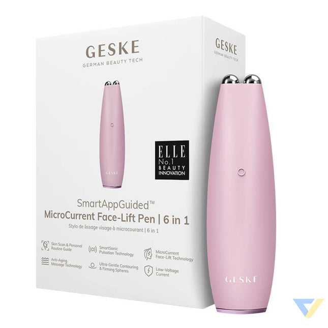 MicroCurrent Face Lift Pen 6 in 1 Geske with APP (pink) Massagers