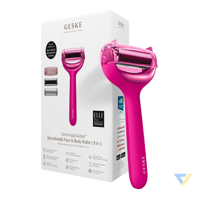 MicroNeedle Face&Body Roller 9in1 Geske with APP (magenta) Massagers